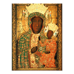 Black Madonna en Child Our Lady of Czestochowa Foto Afdruk