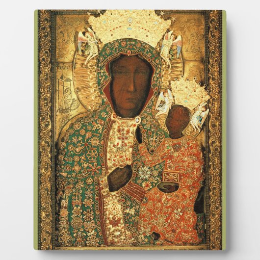 Black Madonna en Child Our Lady of Czestochowa Fotoplaat (Voorkant)