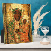 Black Madonna en Child Our Lady of Czestochowa Fotoplaat (Zijkant)