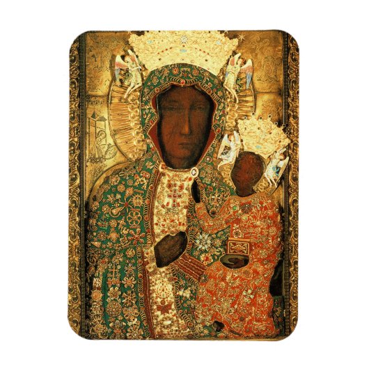 Black Madonna en Child Our Lady of Czestochowa Magneet (Verticaal)