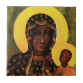 Black Madonna Icon Traditional Poland Gift Tegeltje (Voorkant)