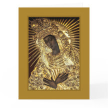 BLACK MADONNA in Golden Riza Oklad Revetment