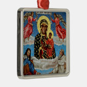 Black Madonna Mosaic Metalen Ornament (Rechts)