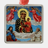 Black Madonna Mosaic Metalen Ornament (Voorkant)