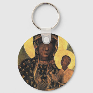 Black Madonna Poland Our Lady of Czestochowa print Sleutelhanger
