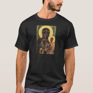 Black Madonna Poland Our Lady of Czestochowa print T-shirt