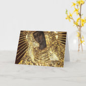 Black Madonna Poland Our Lady of Grace Of The Gate Kaart (Gele Bloem)