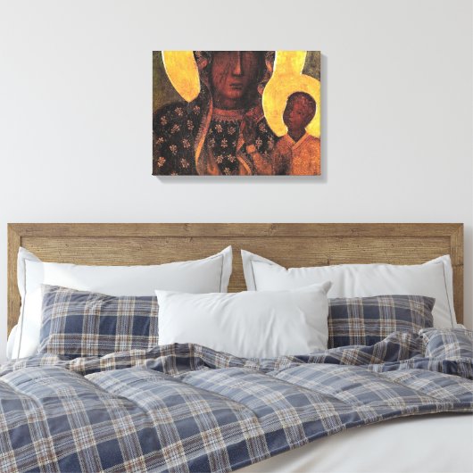 Black Madonna Polen onze dame van Czestochowa Canvas Afdruk (Insitu (Slaapkamer))