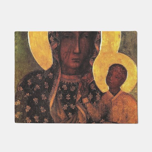Black Madonna Polen onze dame van Czestochowa Deurmat (Voorkant)