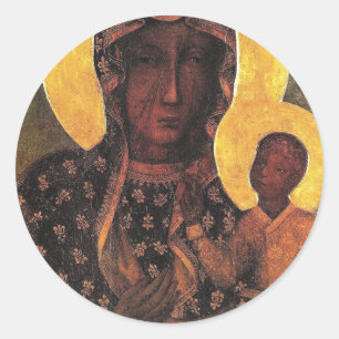 Black Madonna Polen onze dame van Czestochowa Ronde Sticker