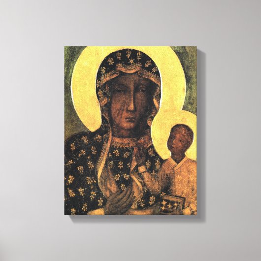 Black Madonna Polen Our Lady Icon Painting Canvas Afdruk (Voorkant)