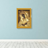 BLACK MADONNA Stretted Canvas Print (Insitu (Houten vloer))