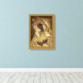 BLACK MADONNA Stretted Canvas Print (Insitu (Houten vloer))