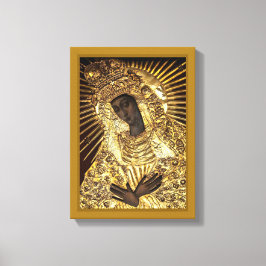 BLACK MADONNA Stretted Canvas Print