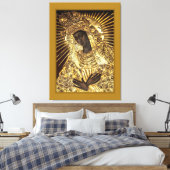 BLACK MADONNA Stretted Canvas Print (Insitu (Slaapkamer))