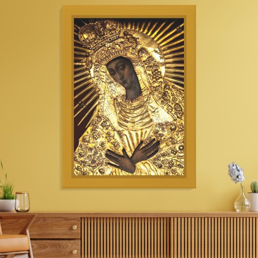 BLACK MADONNA Stretted Canvas Print (Insitu (Woonkamer))