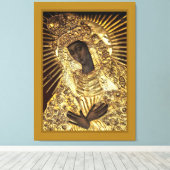 BLACK MADONNA Stretted Canvas Print (Insitu (Houten vloer))