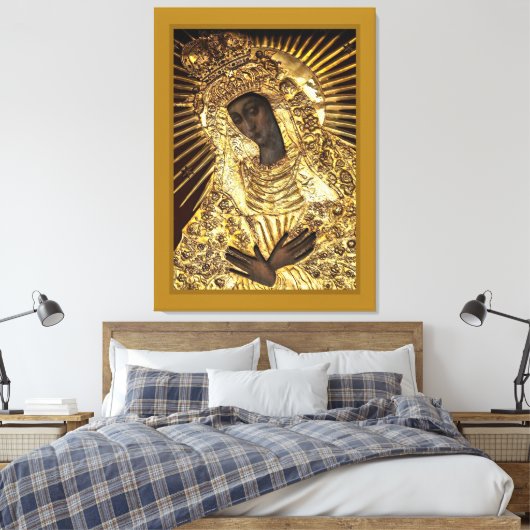 BLACK MADONNA Stretted Canvas Print (Insitu (Slaapkamer))