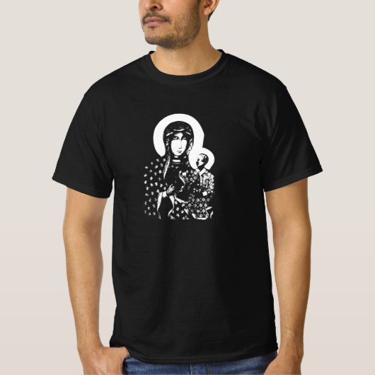 Black Madonna van Czestochowa T-Shirt (Voorkant)