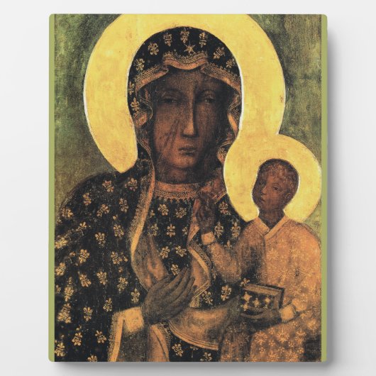 Black Madonna Virgin Mary Icon Poland Our Lady Fotoplaat (Voorkant)