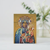 Black Madonna Virgin Mary kathokatholieke oudste g Briefkaart (Staand voorkant)