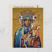 Black Madonna Virgin Mary kathokatholieke oudste g Briefkaart (Voorkant / Achterkant)