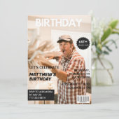 Black Magazine Hoesje Foto 68ste verjaardag Kaart (Staand voorkant)