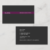 Black Magenta Bar Visitekaartje (Voorkant / Achterkant)