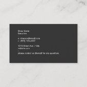 Black Magenta Bar Visitekaartje (Achterkant)