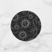 Black Magic  Celestial Sun Moon Stars Confetti (Kleine voorkant)