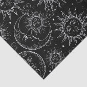 Black Magic  Celestial Sun Moon Stars Tissuepapier (Detail)