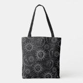 Black Magic Celestial Sun Moon Stars Tote Bag (Achterkant)