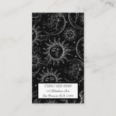 Black Magic  Celestial Sun Moon Stars Visitekaartje (Achterkant)