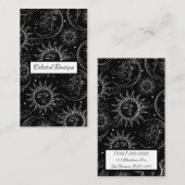 Black Magic  Celestial Sun Moon Stars Visitekaartje (Voorkant / Achterkant)