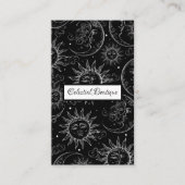 Black Magic  Celestial Sun Moon Stars Visitekaartje (Voorkant)