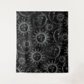 Black Magic Celestial Sun Moon Stars Wandkleed (Voorkant)