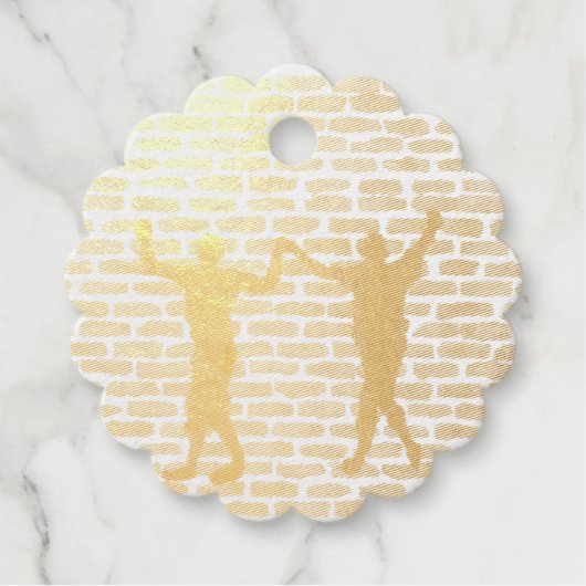 Black Magic Hollyhock beroemd gemaakt door Yeshaya Bedankjes Labels (Voorkant)