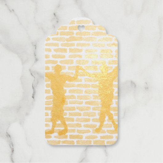 Black Magic Hollyhock beroemd gemaakt door Yeshaya Cadeaulabels (Voorkant)