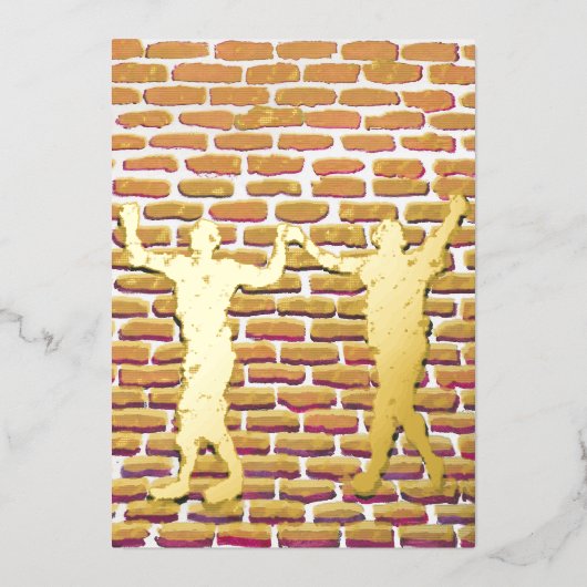 Black Magic Hollyhock beroemd gemaakt door Yeshaya Folie Uitnodiging (Voorkant)