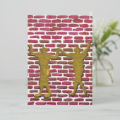 Black Magic Hollyhock beroemd gemaakt door Yeshaya Folie Uitnodiging (Staand Voorkant)