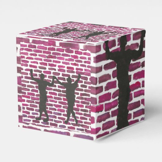 Black Magic Hollyhock by Yeshaya Dank Wood Wall Ar Bedankdoosjes (Voorkant Zijde)