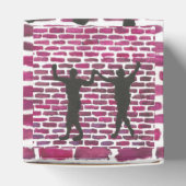 Black Magic Hollyhock by Yeshaya Dank Wood Wall Ar Bedankdoosjes (Bovenkant)