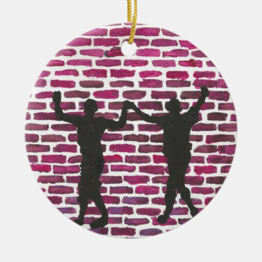 Black Magic Hollyhock by Yeshaya Dank Wood Wall Ar Keramisch Ornament (Voorkant)