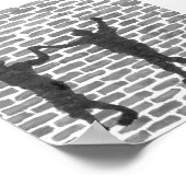 Black Magic Hollyhock by Yeshaya Dank Wood Wall Ar Poster (Hoek)