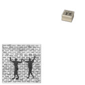 Black Magic Hollyhock by Yeshaya Dank Wood Wall Ar Rubberstempel (Gestempeld)