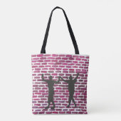 Black Magic Hollyhock by Yeshaya Dank Wood Wall Ar Tote Bag (Achterkant)