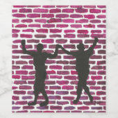 Black Magic Hollyhock by Yeshaya Dank Wood Wall Ar Wijn Etiket (Enkel label)