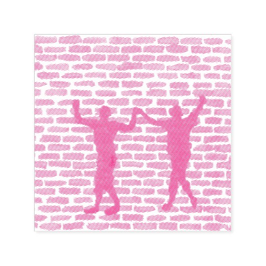 Black Magic Hollyhock by Yeshaya Dank Wood Wall Ar Zelfinktende Stempel (Design)