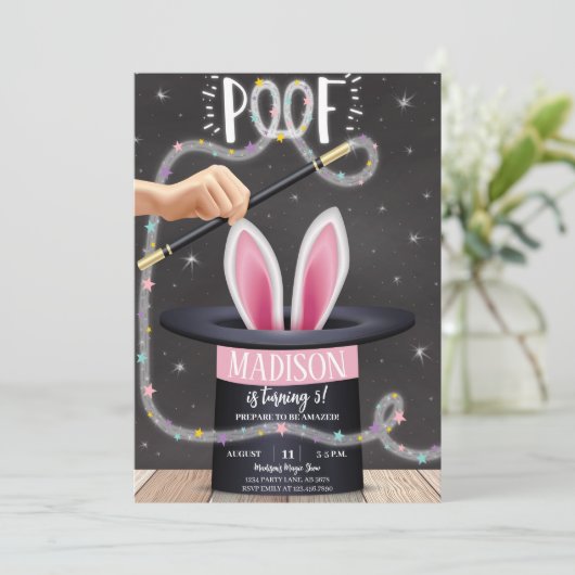 Black Magic Show Verjaardag Kaart (Staand voorkant)