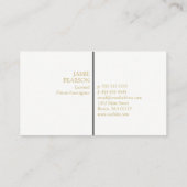 Black Magnifying Glass Private Investigator Visitekaartje (Achterkant)